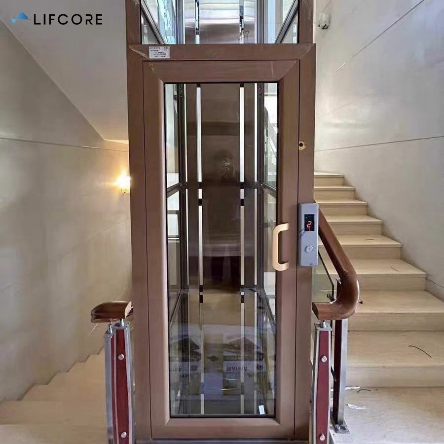 Custom small home elevator lift 2 floor residential mini elevator for house