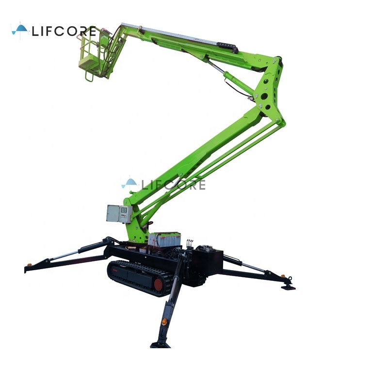 8m-22m cherry picker hydraulic articulated  electric crawler spider boom lifts towable