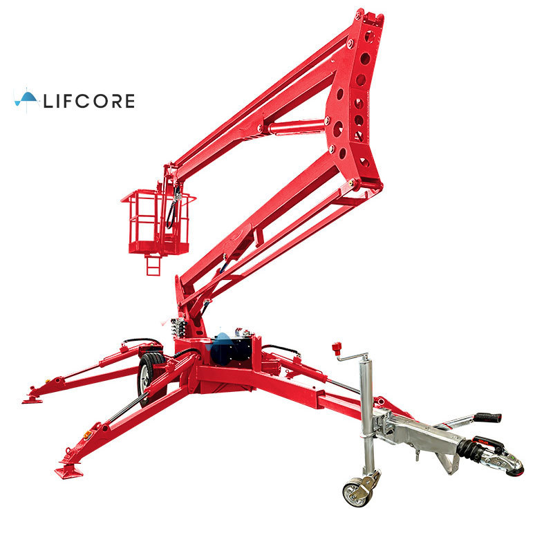 8-22m 90km/h road driving compact towable truck mounted boom lift man lift