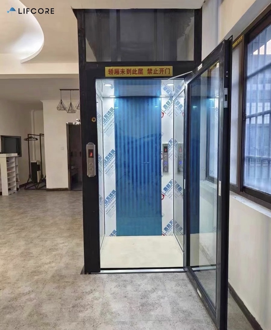 Custom small home elevator lift 2 floor residential mini elevator for house