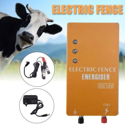 DC 12V 0.5- 1 joule electric fence energizer for animal cattle farm poultry solar power charger fencing controller