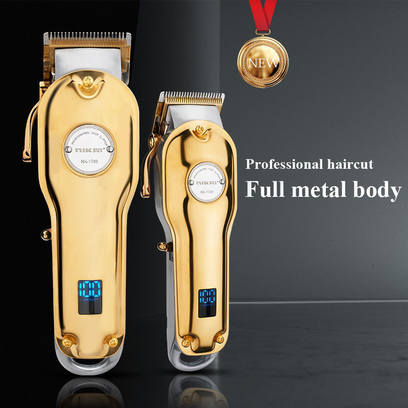 Suttik NK-1769 Professional Hair Clippers Body Man Hair Trimmer LCD Cordless Hair Clipper Full Metal 2500mah Electric Usb Head