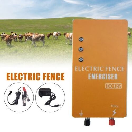 DC 12V 0.5- 1 joule electric fence energizer for animal cattle farm poultry solar power charger fencing controller