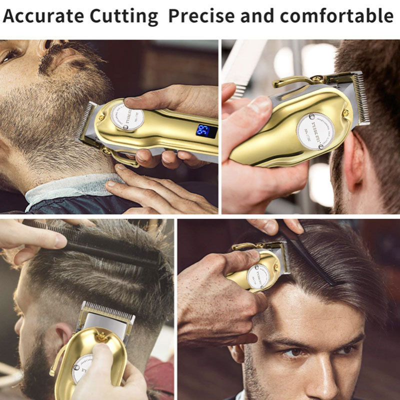 Suttik NK-1769 Professional Hair Clippers Body Man Hair Trimmer LCD Cordless Hair Clipper Full Metal 2500mah Electric Usb Head