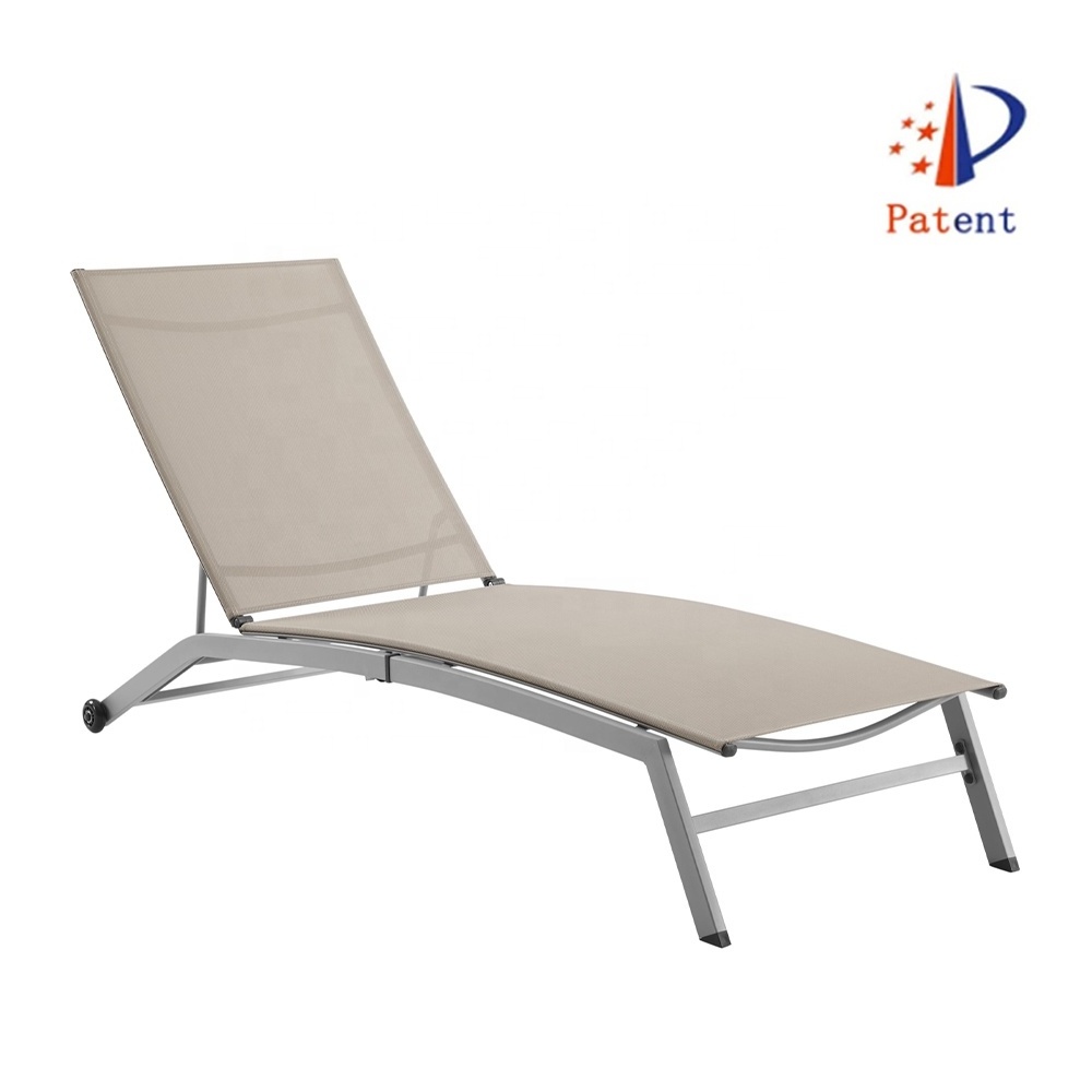 LIFE ART Modern Outdoor Chaise Lounge Wheel-Equipped Modern Sun Lounge Pool Sun Chairs For Leisure Facilities