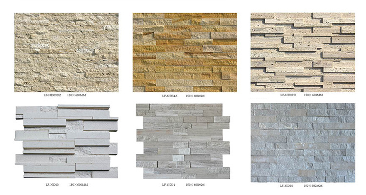 Natural Culture Stone Exterior Wall Cladding 3D nano White Marble Stone Wall Tiles White Stack Stone