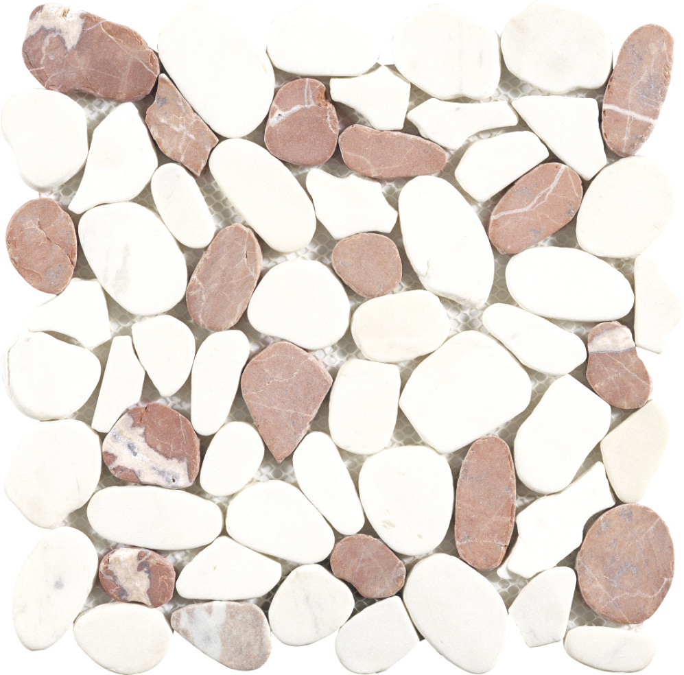 Natural Pebble Mixed marble mosaic tile backsplash brick tile bathroom tiles kitchen backsplash paving flooring