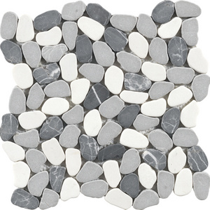 Natural Pebble Mixed marble mosaic tile backsplash brick tile bathroom tiles kitchen backsplash paving flooring