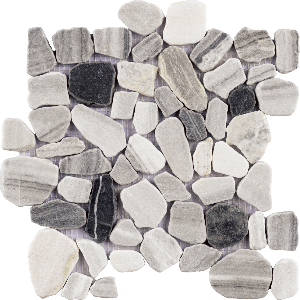 Natural Pebble Mixed marble mosaic tile backsplash brick tile bathroom tiles kitchen backsplash paving flooring