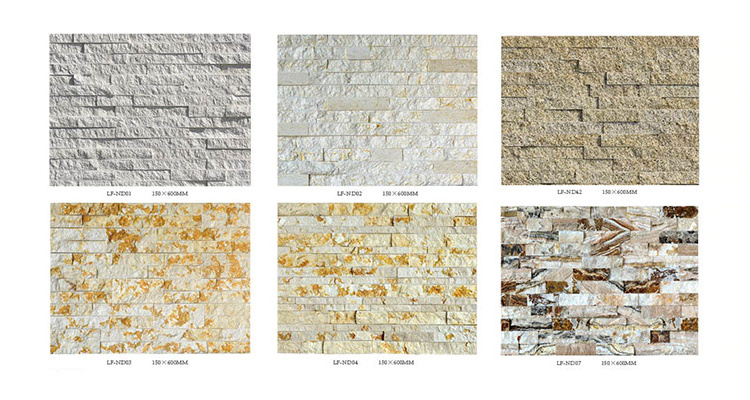 Natural Culture Stone Exterior Wall Cladding 3D nano White Marble Stone Wall Tiles White Stack Stone