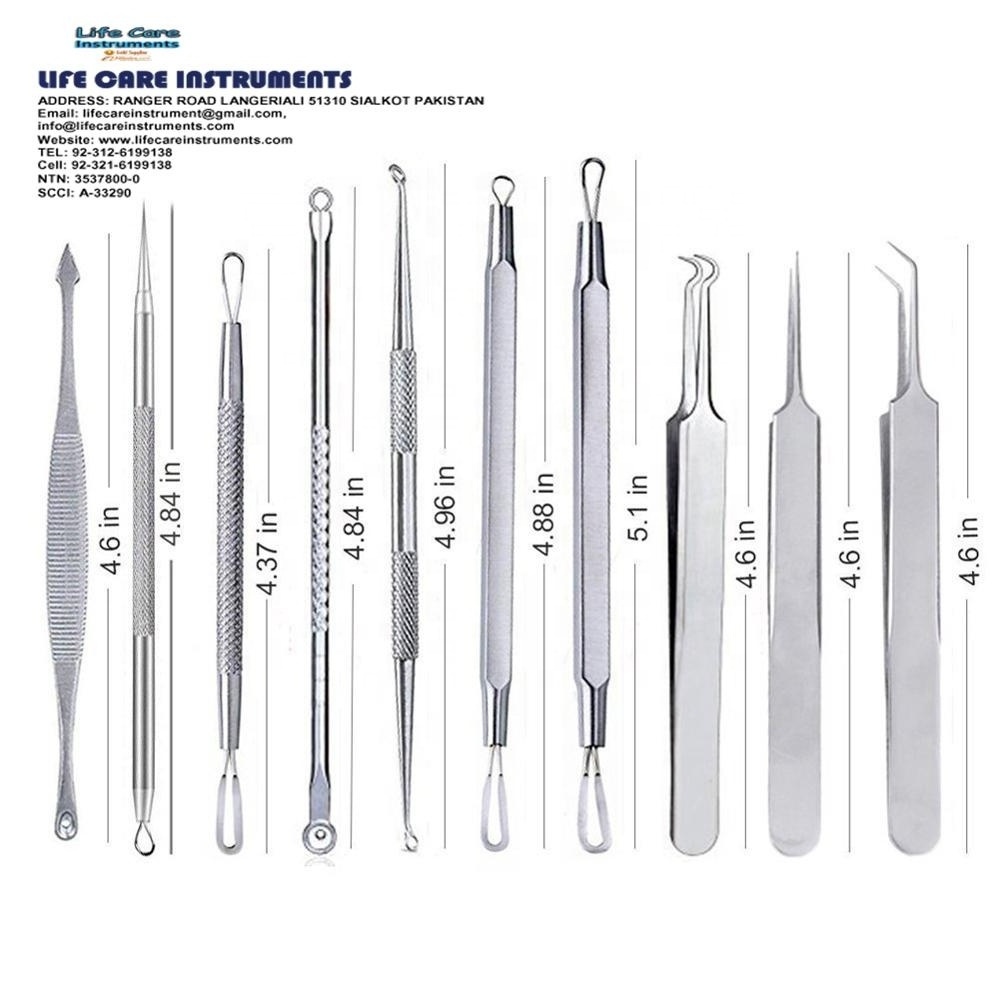 Blackhead Remover Kit Stainless Steel Pimple Comedone Extractor Tools