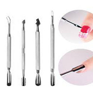 Manicure Care Tools 4 Pcs/Set Double-ended Cuticle Pusher Dead Skin Remover Manicure Nail Art Steel Pusher Nail Push