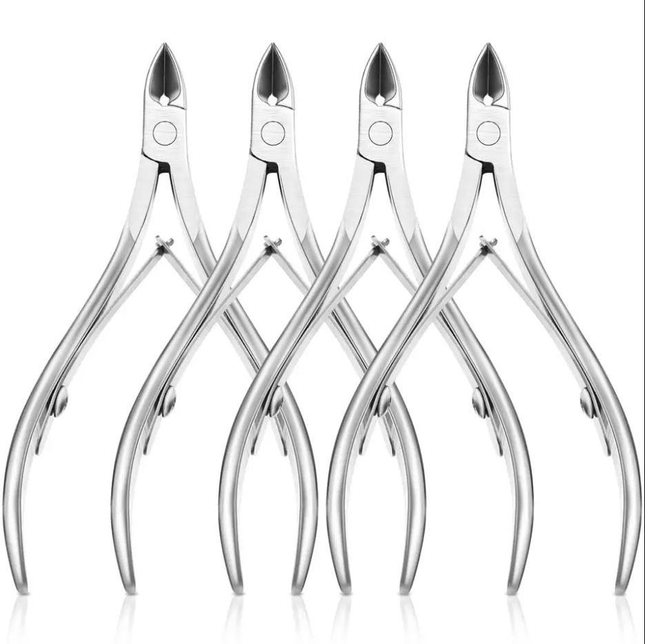 Stainless Steel Professional Gold Handle Nippers Acrylic Cuticle Nippers toe nail clippers