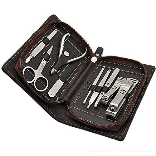 mini manicure kit wholesale nail clipper set with pu leather bag , promotion manicure kit