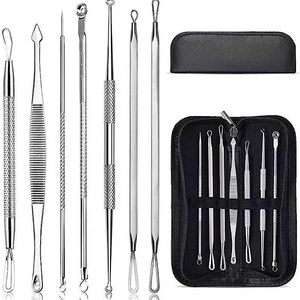 Blackhead Blemish Remover Comedone Extractor Acne Pimple Remover Kit Ingrown Hair Tweezers Removal Kit by Life Care Instruments