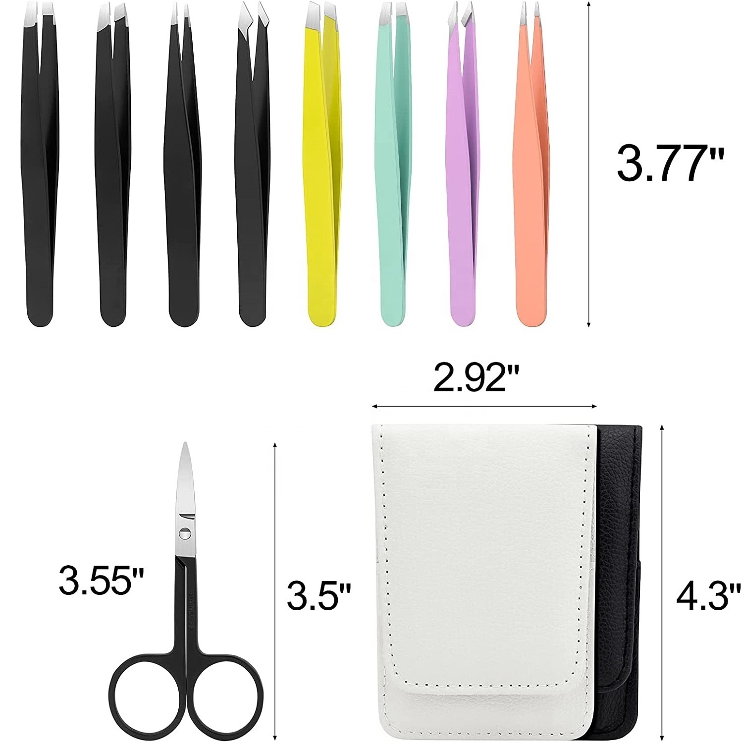 Professional  Eyebrows Tweezers and scissors for facial hair Remover available in different colors and packaging by Life Care.