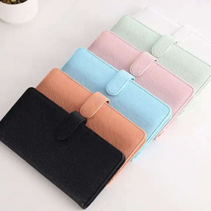 Business Notebook Mini Type Calendar Work Agenda Budget Binder Pu Leather Cover A5 A6 Binder