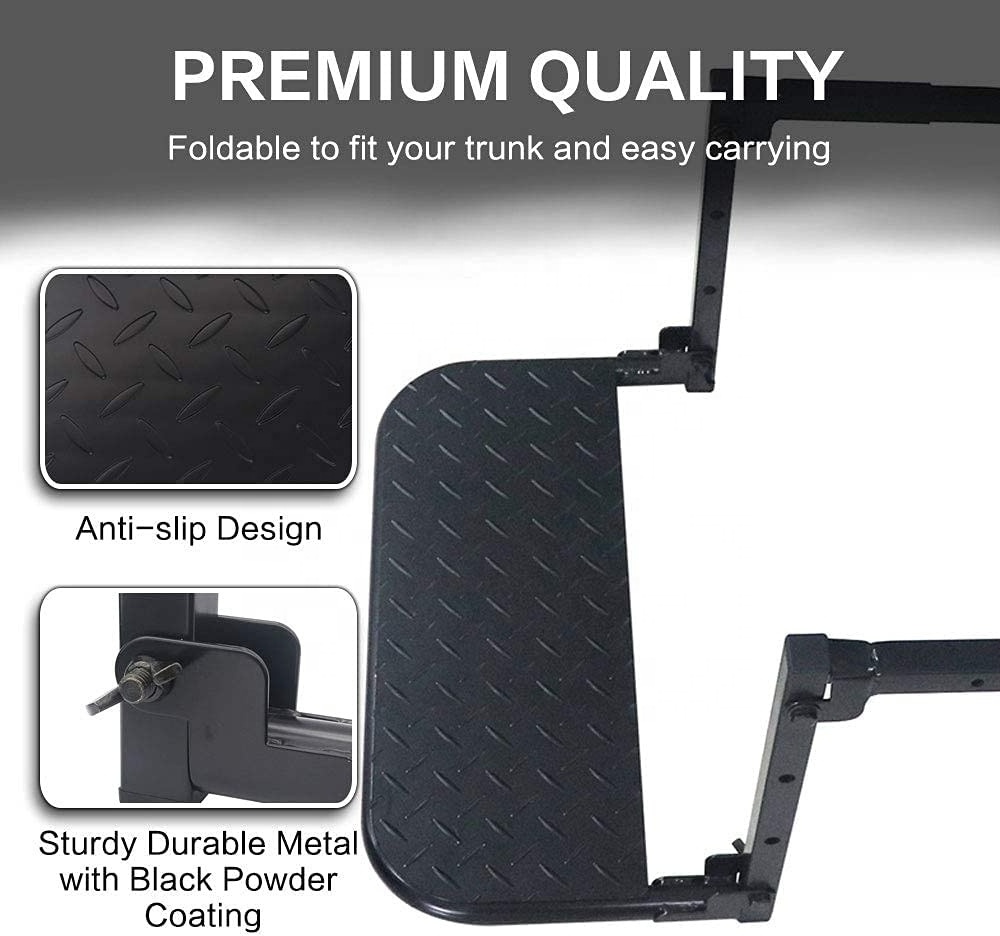 Adjustable Folding Tire Step for Pickup Truck, SUV and Rvs Adjustable Tire Mounted Auto Step