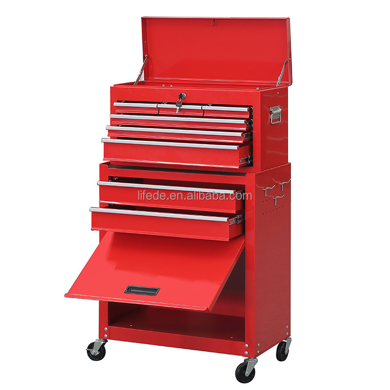 Rolling Tool Chest Removable Tool Storage Cabinet with Wheels and 8 Drawers