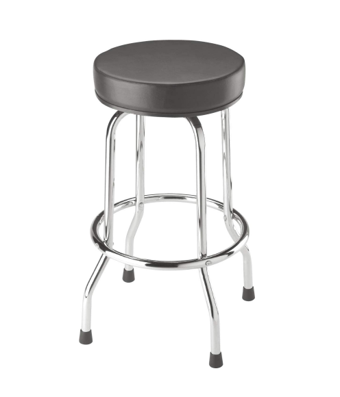 Swivel Bar Stool Padded Garage/Shop Seat with Chrome Plated Legs