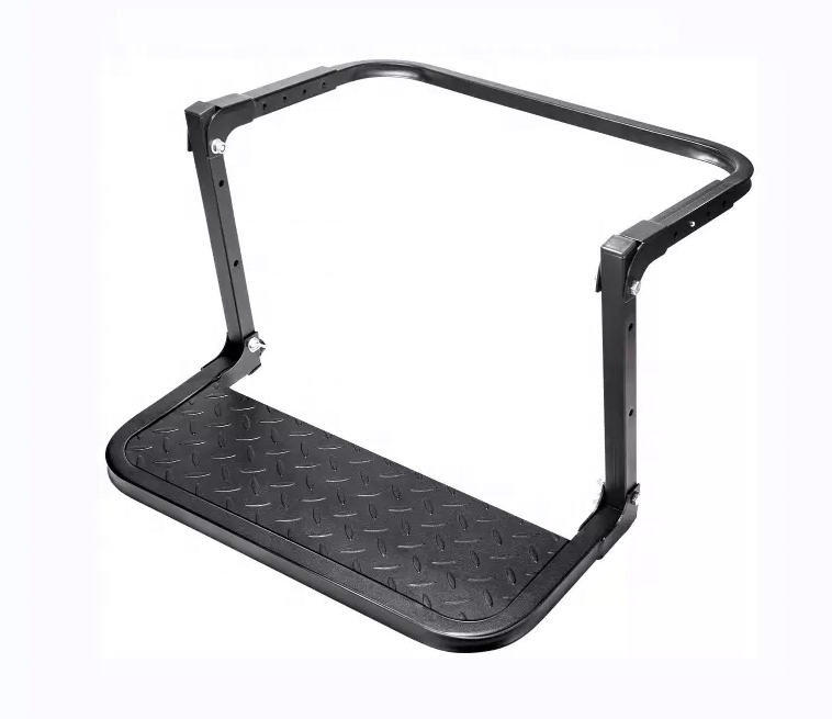 Solid Steel SUV MVP Car Stair Type Mount Steps Ladder Heavy Duty Car Side Step Folding Tire Wheel Step