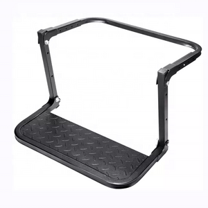 Solid Steel SUV MVP Car Stair Type Mount Steps Ladder Heavy Duty Car Side Step Folding Tire Wheel Step