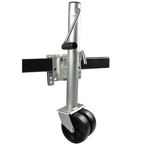 Heavy Duty 2000Lbs Swivel Boat Trailer Jack with Dual Wheels Rubber Wheel Metal Trailer Jack