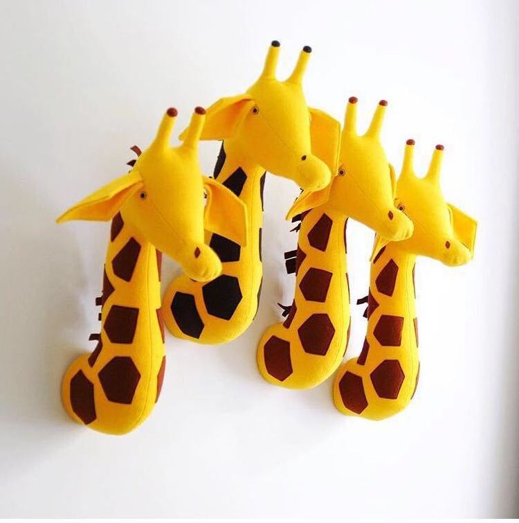 Ins Nordic wind hot style animal head children room kindergarten  hanging wall decoration