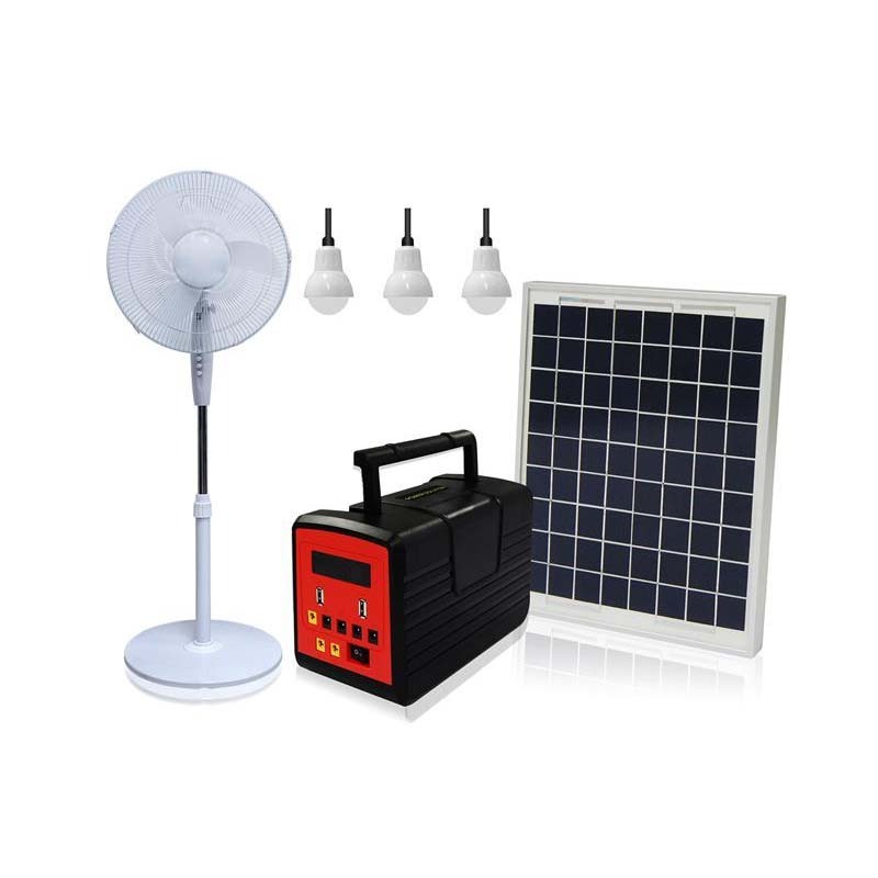 10W solar light products with FM radio phone charging and ran DC fan off grid solar power system home energy