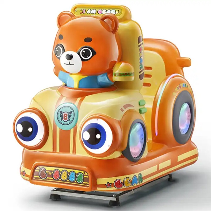 Best selling Fiberglass kids rocking car amusement game machine shopping mall coin operated kiddie rides with colorful lights