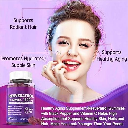 OEM Sugar Free Resveratrol &NMN Supplement with Natural Plant  Extracts Support Antioxidant Healthy Aging Gummies