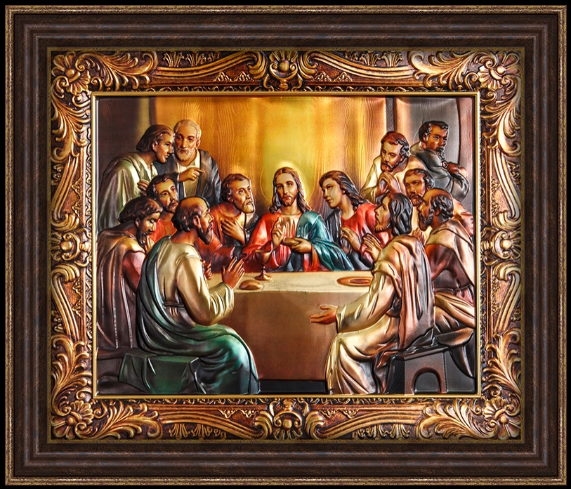 Last supper religioso cudros ultima cena  guadalupe arts jesus home  wall arts 3D framed arts Last supper religious models