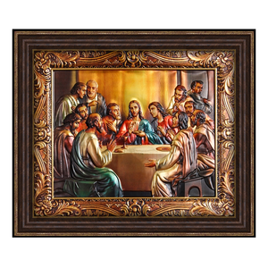 RTS fast shipping Religioso cudros ultima cena  guadalupe Jesus cross mary last supper  wall arts framed 3d mat board air parcel