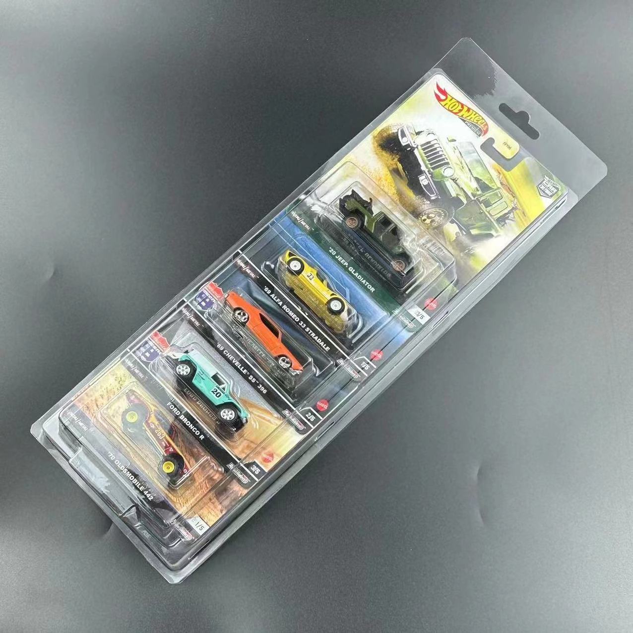 5Pcs Car Toy Transparent Display Case Hotwheels