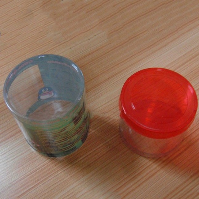 Clear pvc plastic tube with caps