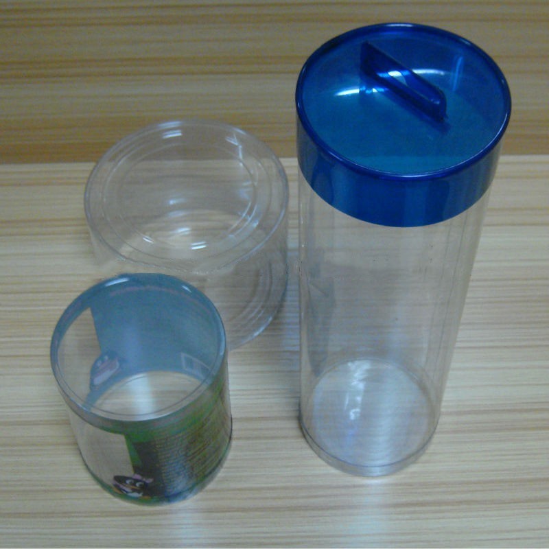 Clear pvc plastic tube with caps