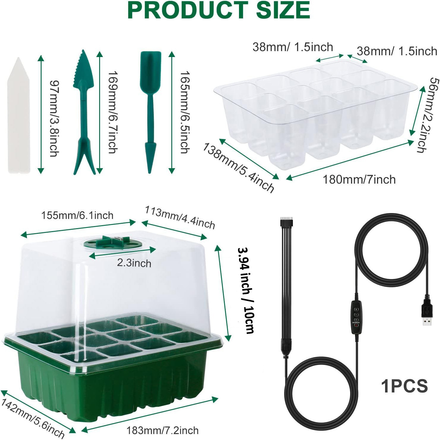 Plant Seed Starter Sponges Kit Hydroponic Growing Seed Pods Kit  Transparent Lids for Hydroponic Indoor Garden System