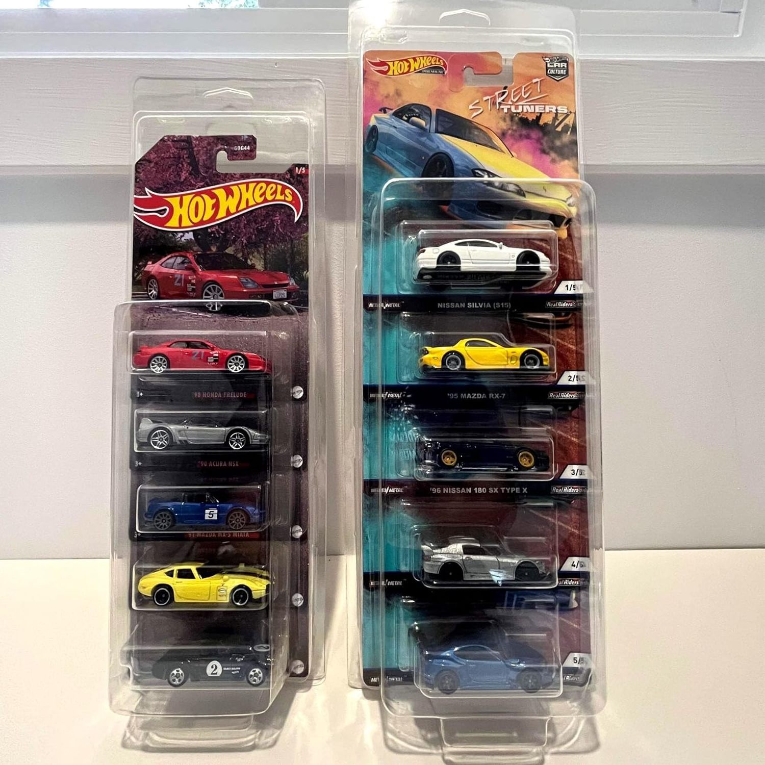 5Pcs Car Toy Transparent Display Case Hotwheels