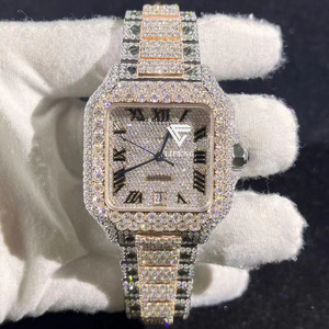 Hip Hop Buss down 41mm Men's  mechanical watches  vvs  Moissanite diamond Watch Iced out Luxury Watch