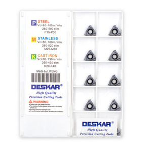 DESKAR 11 ER 2.5 ISO LDA Threading Carbide Inserts for Steel/Stainless/Cast Iron/Aluminum Metal