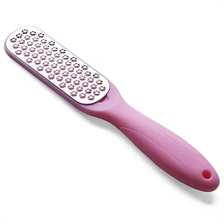 LIFENG Custom Stainless Steel Scrubber Foot Rasp File Double Side Pedicure Sandpaper Foot File Callus Remover