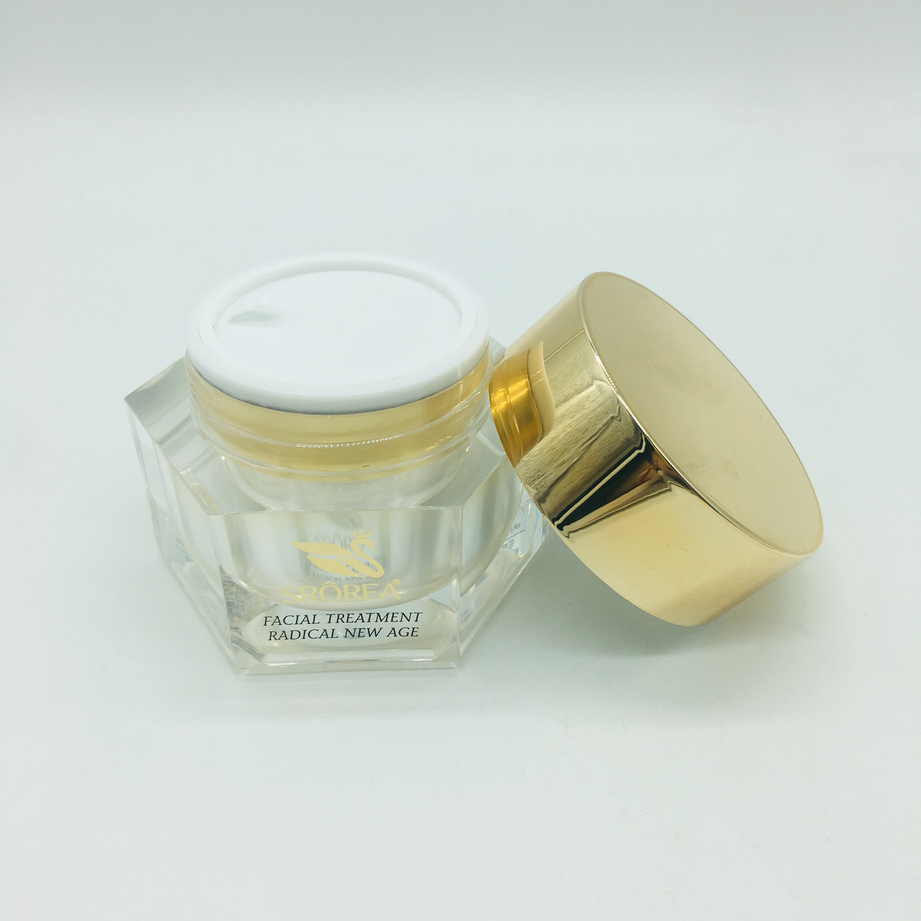 Luxury Cosmetic Packaging Hexagonal Plastic Cream Jar 30g 50g