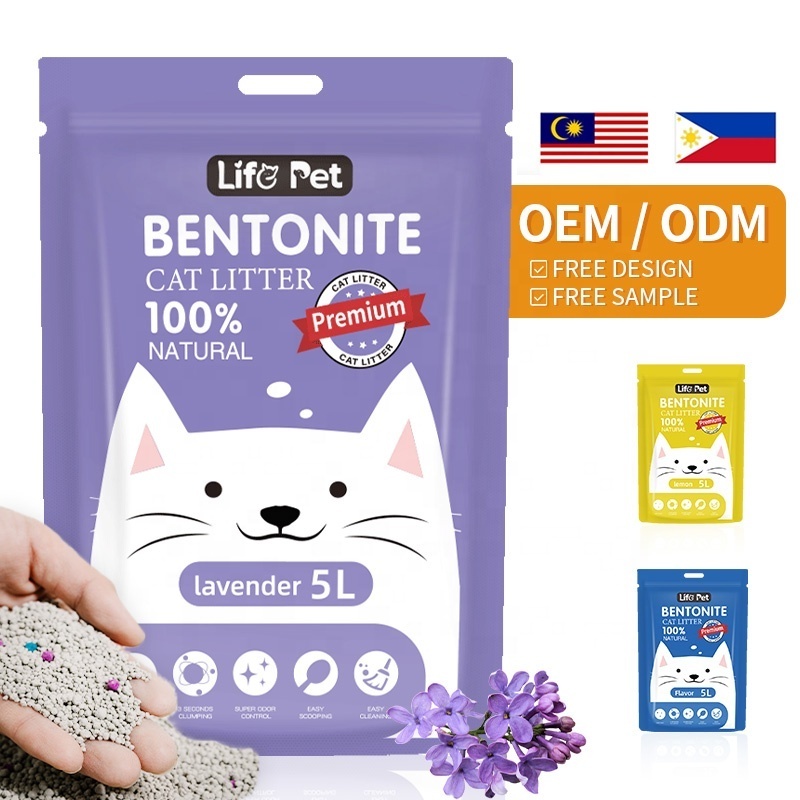 OEM Custom Cheap Private Label Highly Absorbent Ball Shape Bentonite Cat Litter Unscented