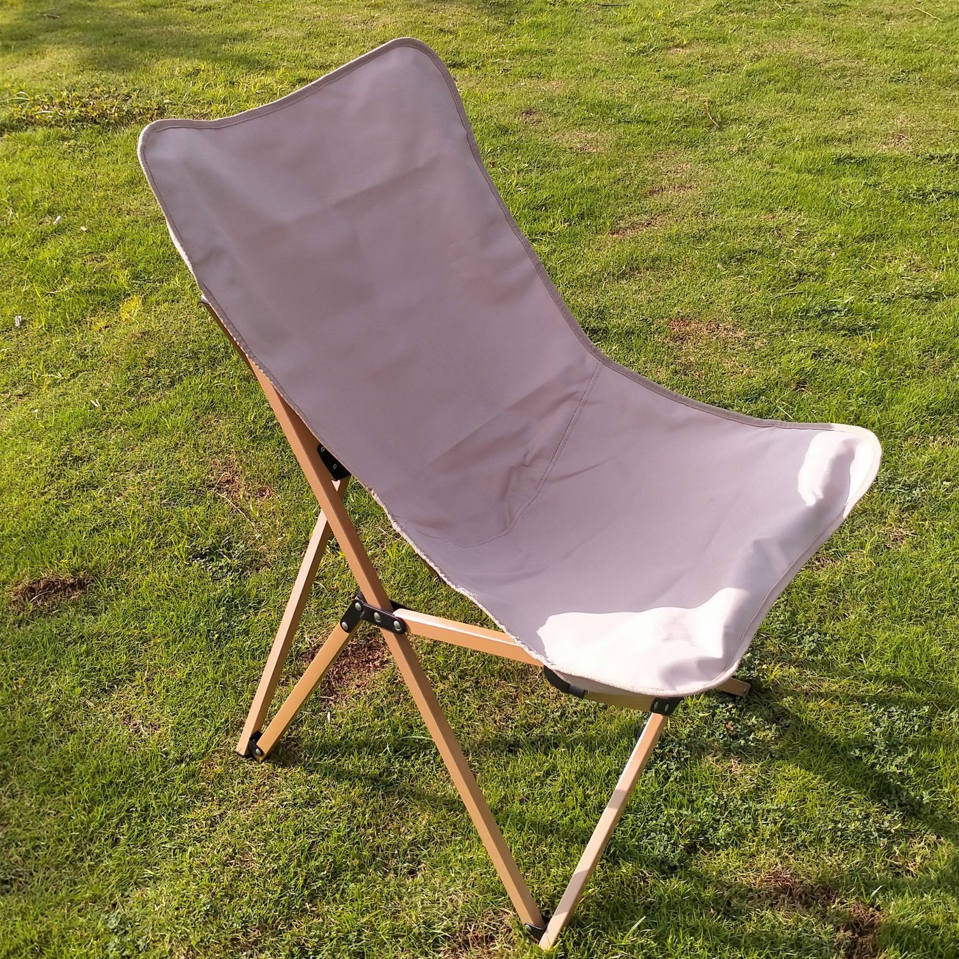 Sunnyfeel Compact Canvas Hot Seal Plastic Lawn Folding Outdoor Party Beach Chair With Low Chair Leg