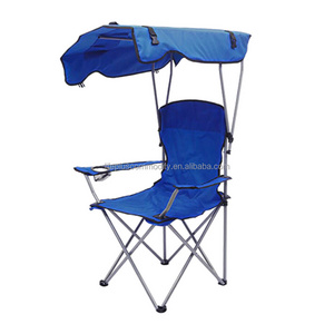 Folding Camping For Picnic Beach Chair With Canopy Sun Shade Tent And Solar Panel