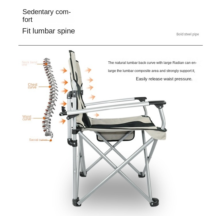 Folding High Back Heavy Duty Aluminum Adjustable Rocker Por Camping Chair