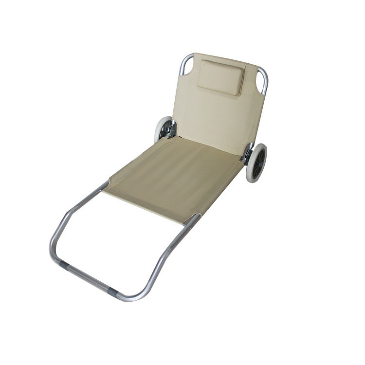 Sun Lounger Retractable Face Canopy Beach Chair, Beach Chair With Sun Shade And