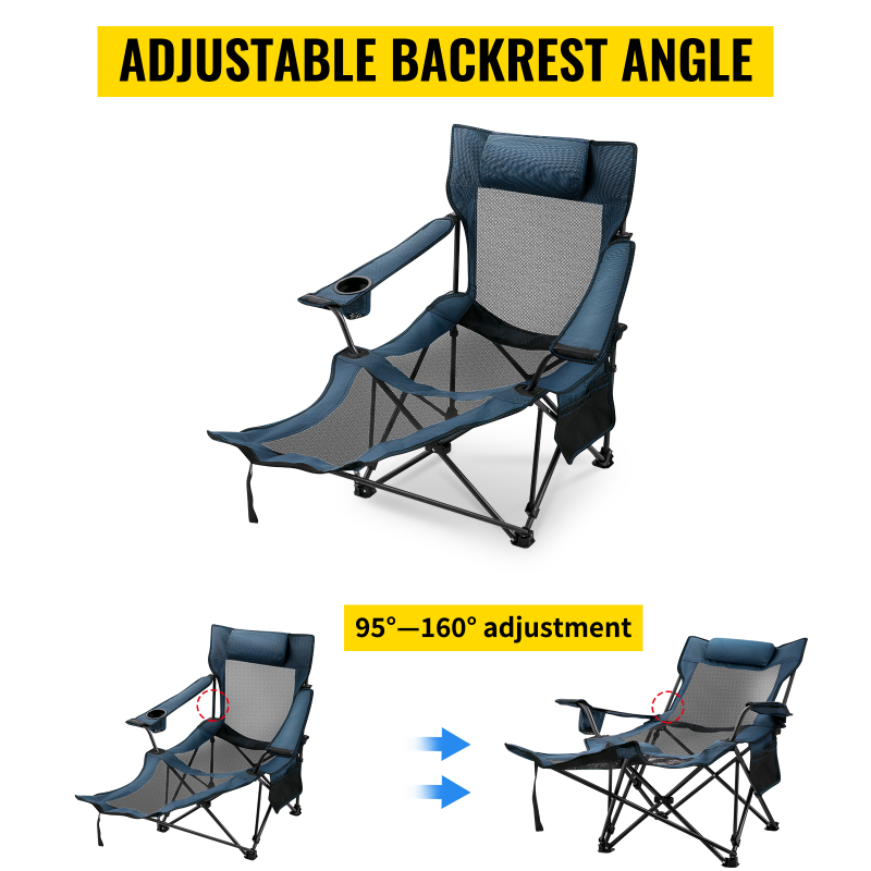 Footrest Lounge Supplier Folding Chair Ostrich Lounge Beach Camping Chair With Foot Rest Footrest