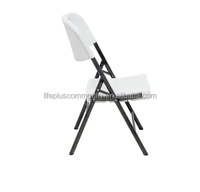 Deluxe White Pack Of 10 Dining Plastic Folding Chair