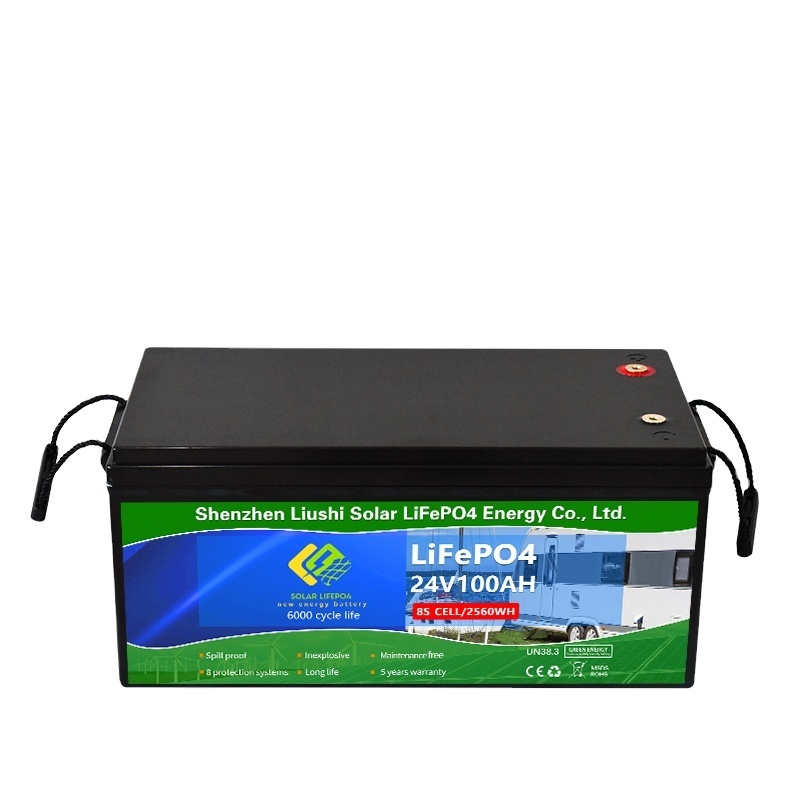 Rechargeable 24v Lithium Ion Lifepo4 Battery 12v 24v 36v 100ah Lifepo4 24v 100ah Lead Acid Replacement Battery 25.6V100